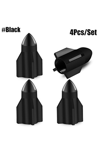 Choice6 C0063-Black 4pcs Car Tire Valve Cap Grenade Aluminum Tyre Valve Stem ...