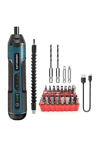 Choice4 B- 38 قطعة مفك براغي كهربائي لاسلكي قابل لإعادة الشحن من جانكليف، بطا...