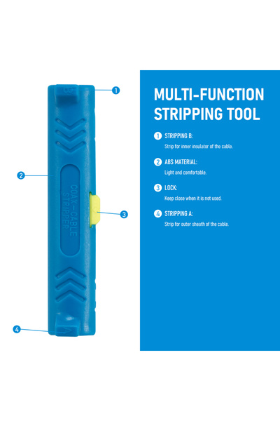 choice2 قلم تجريد الأسلاك الكهربائية الأزرق، أدوات كابلات الشبكة، قاطع كابلات...