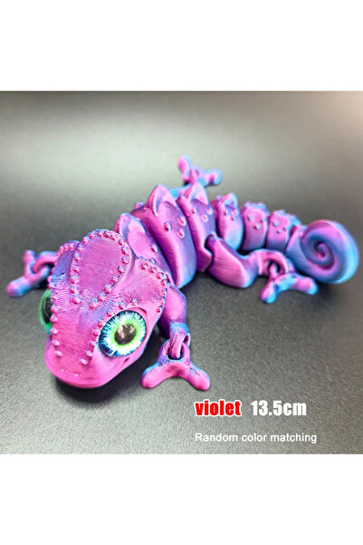 Choice1 لعبة حرباء متحركة مطبوعة بتقنية الطباعة ثلاثية الأبعاد، لون بنفسجي، ط...