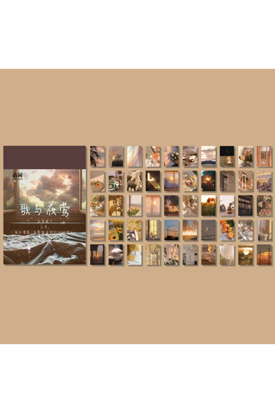 Choice8 دي يوفون 50 ورقة من ملصقات القرطاسية ذات المناظر الطبيعية واللوحات ال...