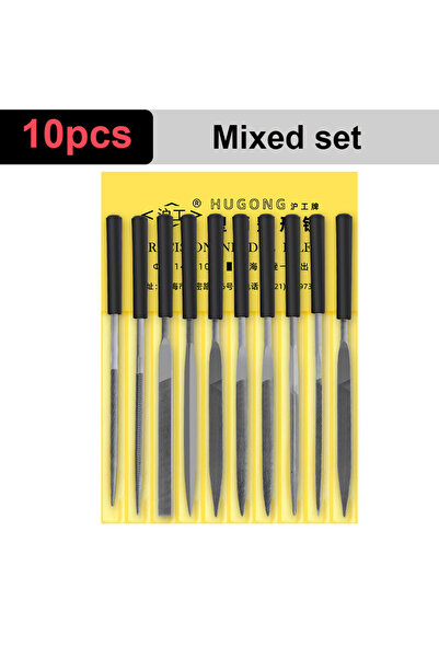 Choice 3mmx140mm 10PCS Mixed New Premium Needle File Set High-Carbon Steel Fi...