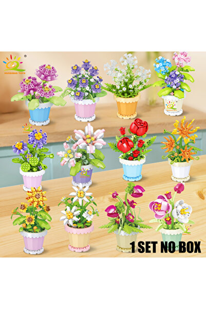 choice2 رقم 01A بدون صندوق، هويكيباو إم، زهرة أبدية مع وعاء، بناء صغير، اصنعه...