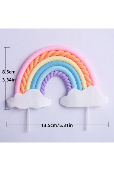 Choice1 Rainbow 1 1-9pcs unicorn rainbow cake topper unicorn with rainbow clo...