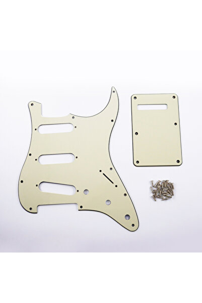 Choice5 Ivory 3ply PHRILM SSS11 hole ST electric guitar guard, 3-Layer ST kgu...