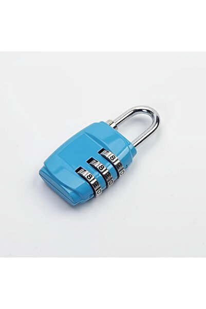 Choice6 حقيبة سفر معدنية برقم سري مكون من 7 أرقام، لون أزرق، مزودة بقفل أمان ...