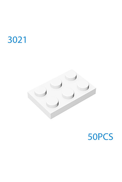 Choice13 50 قطعة من قطع البناء البيضاء للتركيب الذاتي، قطع رفيعة 2×3 نقاط، 12...