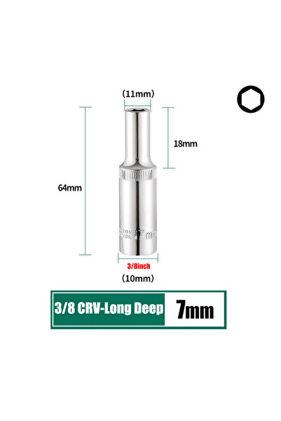 Choice مجموعة مفاتيح ربط سداسية طويلة وعميقة من الكروم والفولاذ المقاوم للصدأ...
