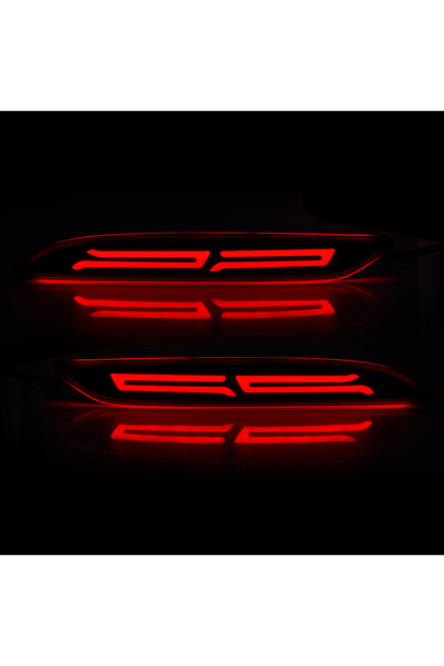 Choice1 مصباح عاكس LED خلفي بنمط صدفة حمراء لسيارة شيفروليه كافاليير 2020-202...