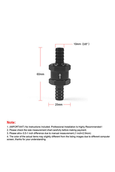 choice2 10mm One Way 6/8/10/12mm 4 Size Valves Aluminium Alloy Fuel Non Retur...