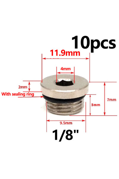 Choice4 1-8 10 قطع وصلة هواء هوائية، سدادة سداسية، رأس محكم، حلقة مانعة للتسر...