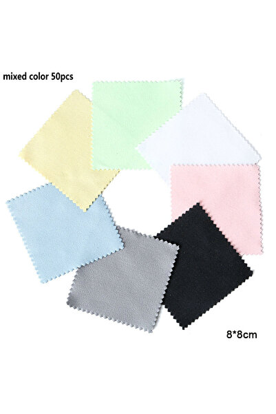 Choice37 8x8 mixed 50pcs 10-50pcs Silver Polishing Cloths Jewelry Cleaning Cl...