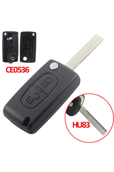 Choice20 غطاء مفتاح قلاب عن بعد لسيارة سيتروين 2B HU83 CE0536 Jingyuqin CE053...