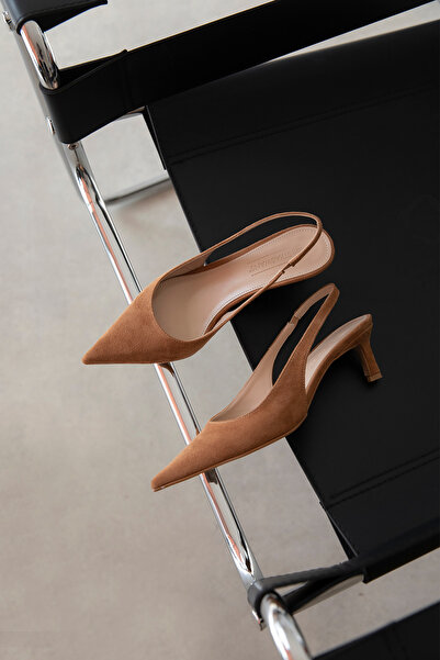 STRASWANS Molly Kadın Topuklu Süet Ayakkabı Taba