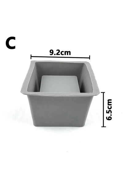 Choice1 قالب سيليكون على شكل أصيص زهور لصنع صندوق تخزين مجوهرات يدوي الصنع، ق...