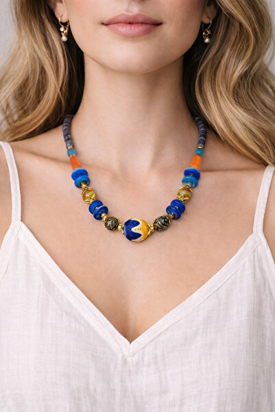 HER ŞEY NOTA www.herseynota.com سولار إنديجو نوماد – قلادة بتصميم من الأحجار ...