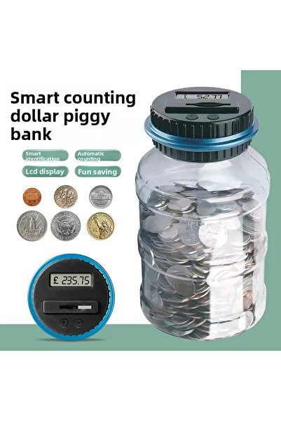 choice2 Pound Creative Smart Counting piggy Bank 1.8L Pound, euro and dollar ...