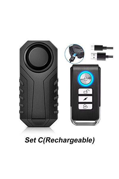 Choice6 جهاز إنذار دراجة نارية مضاد للسرقة من أنشتك (قابل لإعادة الشحن) مقاوم...