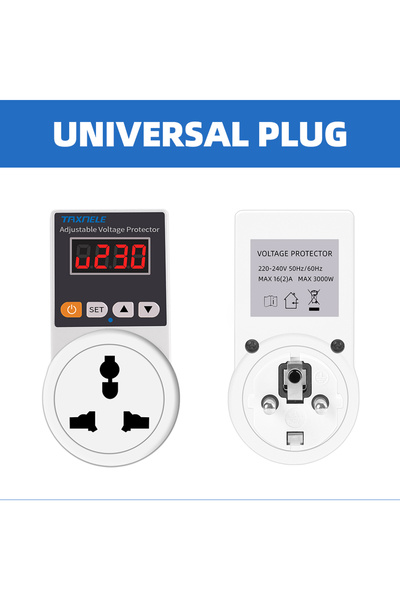 Choice1 Universal Socket Automatic Voltage Protector Sket AC 220V Adjustable ...