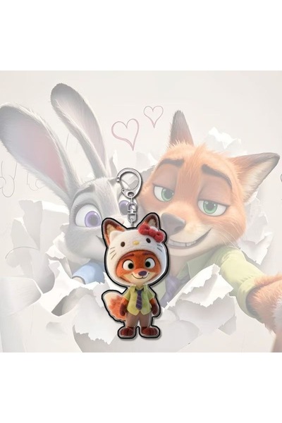 Choice4 سلسلة مفاتيح مفاتيح ديزني زوتوبيا المتحركة - 3 ألوان - سلسلة مفاتيح ك...