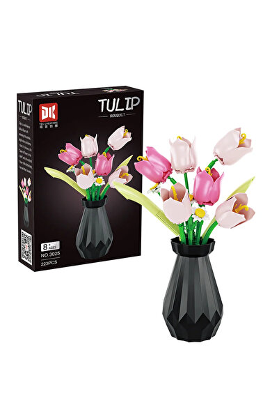 choice2 DK3025-223PCS باقة نباتات الأوركيد والتوليب والورد المزروعة في أصيص، ...