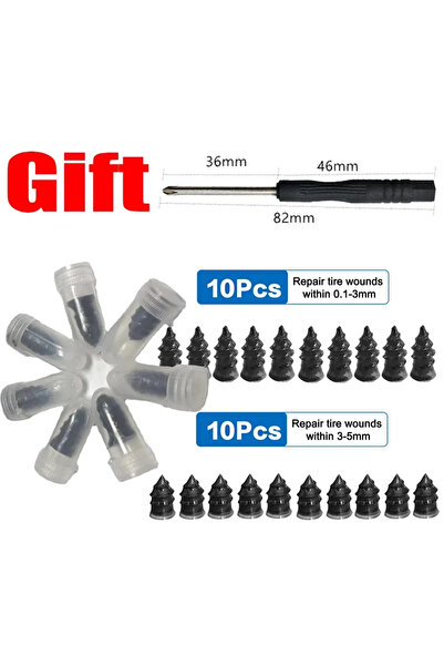 Choice مجموعة مسامير إصلاح إطارات السيارات (20 قطعة، 10/30 قطعة) - مسامير إصل...