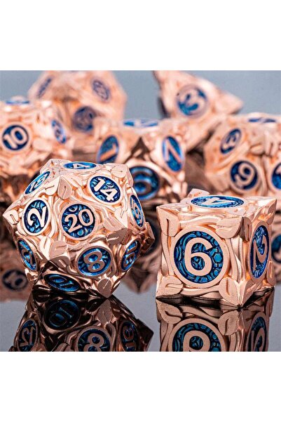 Choice12 TT06 Heavy Metal Polyhedral Dice Set for Dunge & Drag D&D RPG Dice S...