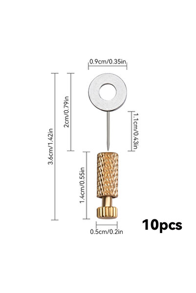 Choice1 إبر خياطة جلدية ذهبية من إيمازي، 10 قطع، مقاس 0-6 مم، لتحديد موضع الخ...