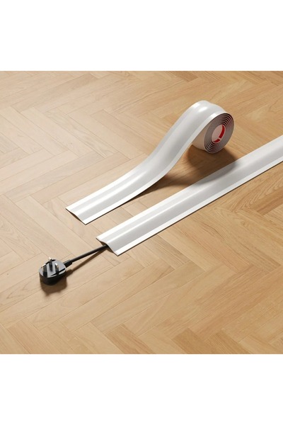 choice2 غطاء سلك ناعم عالي الجودة، أبيض، قطعة واحدة، 1 متر × 5.5 سم، غطاء سلك...