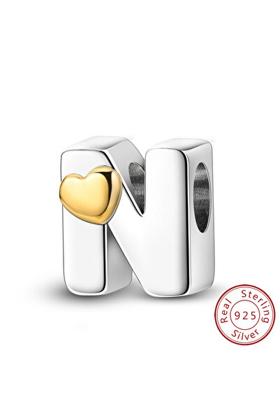 Choice13 KTC874-N 925 Sterling Silver 26 Letters A-Z Alphabet Charm Heart Lov...