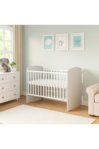 NEWBABY New Baby LEO cot white-grey