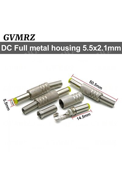 Choice5 5PCS Type11 5PCS DC-099 5.5x2.1mm/5.5mm x 2.5mm Metal DC Power Male P...