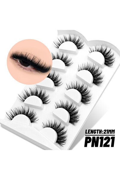 Choice5 ٥ أزواج - PN121 رموش لاسفيري الكثيفة والناعمة، رموش عين القطة الكثيفة...