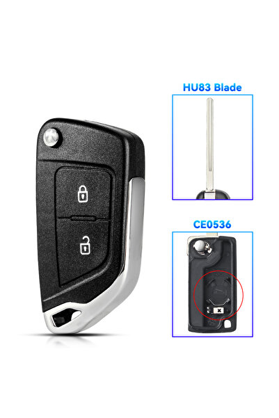 Choice10 مفتاح سيارة معدل 2B CE0536 HU83 KEYYOU قطعة واحدة لسيارات سيتروين C2...