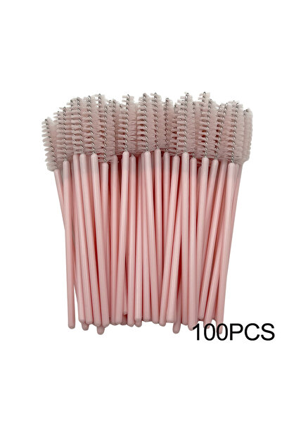 choice2 فرشاة رموش وردية فاتحة، 100 قطعة، بالجملة، فرشاة تمديد الرموش، 100/30...