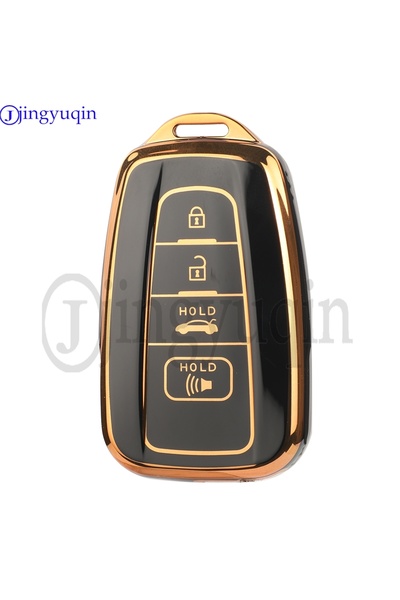 Choice black Jingyuqin 4 Buttons TPU Remote Car Key Case Cover For Toyota CHR...