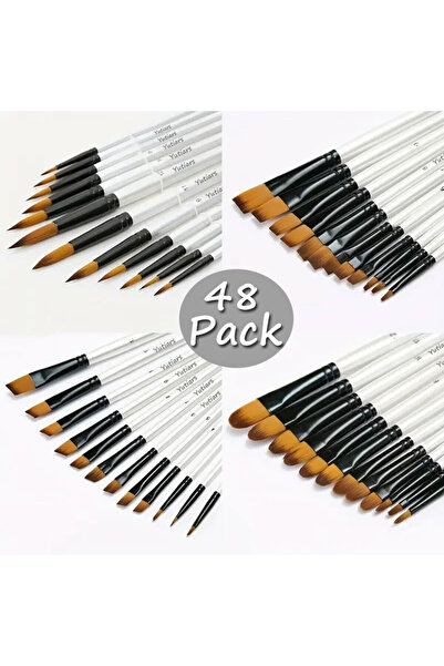 Choice3 مجموعة فرش ألوان مائية احترافية عالية الجودة مكونة من 48 قطعة (12/48 ...