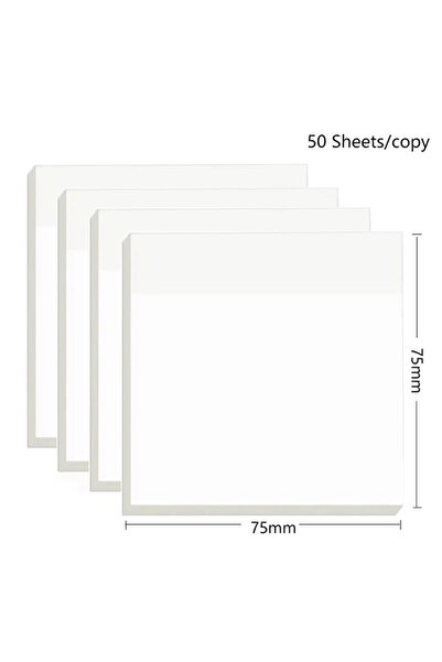 Choice1 75-75 مم، 4 قطع، 200 ورقة، ملصقات ملاحظات شفافة من مادة PET، مقاومة ل...