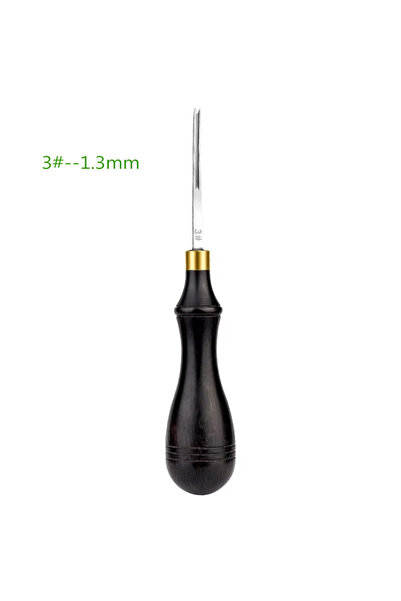 Choice1 أداة تشذيب حواف جلد ذات الفتحة الواسعة بمقبض خشبي، مقاس 1.3 مم، من Zx...