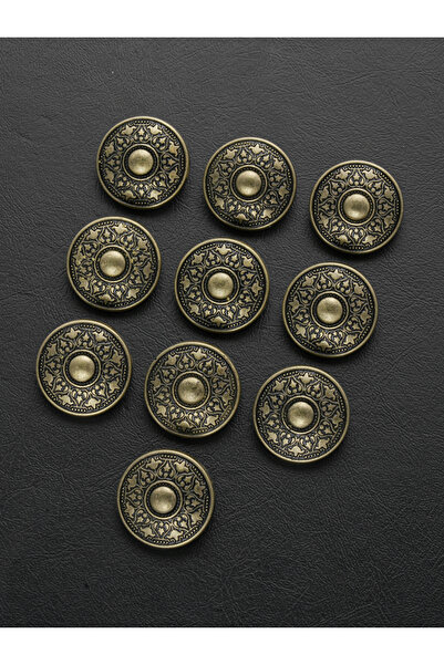 Choice17 28 مم - 10 قطع / 15/18/20/23/28 مم زر معدني دائري بارز بتصميم كلاسيك...