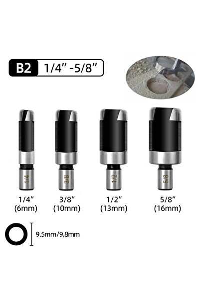 Choice6 B2-4Pcs Wood Plug Cutter Drill Bit Set Hex Shank Barrel/Claw Type Woo...
