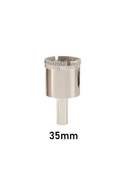 Choice24 مثقاب ثقب زجاجي مطلي بالماس، 35 مم، قطعة واحدة، 3-100 مم، تاج حفر لل...