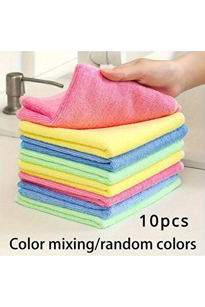 Choice1 ١٠ قطع عشوائية من مناشف المايكروفايبر فائقة النعومة متعددة الأغراض - ...