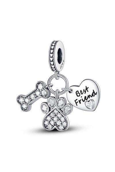 Choice44 KTC040 Animals Series Charms 925 Silver Dog Cat Pets Beads Fit 925 O...