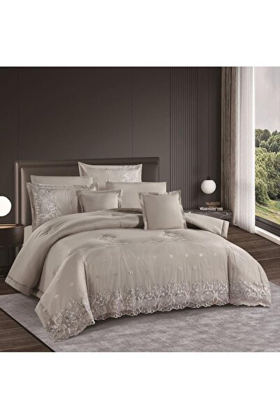 ALMIAAD Mila Lace Double Bedspread, Microfiber Fabric, 240x260