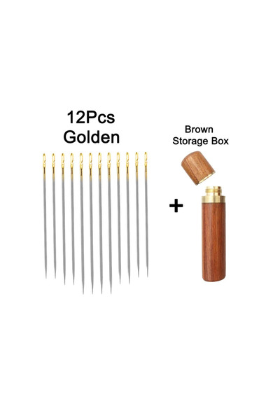 Choice Gold 12pcs 12pcs Blind Needle Elderly Needle-side Hole Hand Household ...