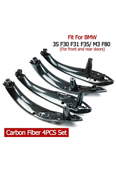 Choice8 مقبض باب داخلي من ألياف الكربون لسيارات BMW الفئة 3 طرازات F30 F35 F8...
