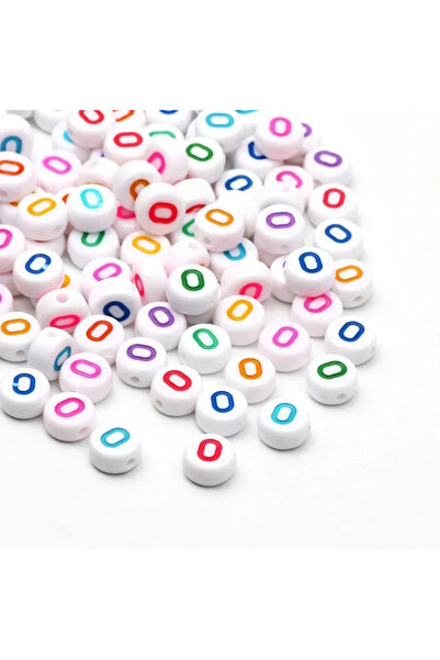 Choice32 100pcs O 100-500PCS Colorful Round A-Z Alphabet Letter Acrylic Loose...