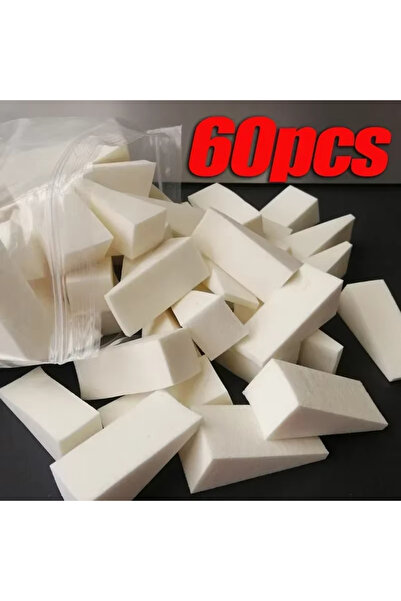 Choice4 60 قطعة - إسفنجة مكياج بيضاء على شكل إسفين، 20/60/100 قطعة، لكريم الأ...