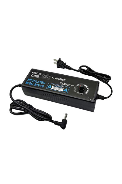 Choice6 محول طاقة تيار متردد قابل للتعديل من 3 فولت إلى 12 فولت - 10 أمبير، ي...